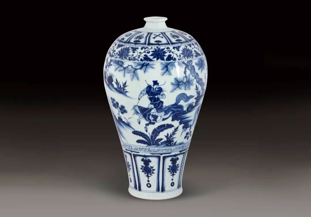 博物馆文物介绍——元青花萧何月下追韩信图梅瓶|博物馆|南京市博物馆