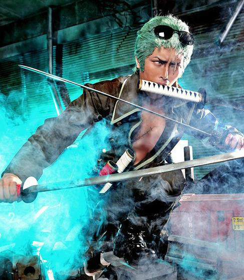 海贼王索隆cosplay,不是绿头发的都是索大
