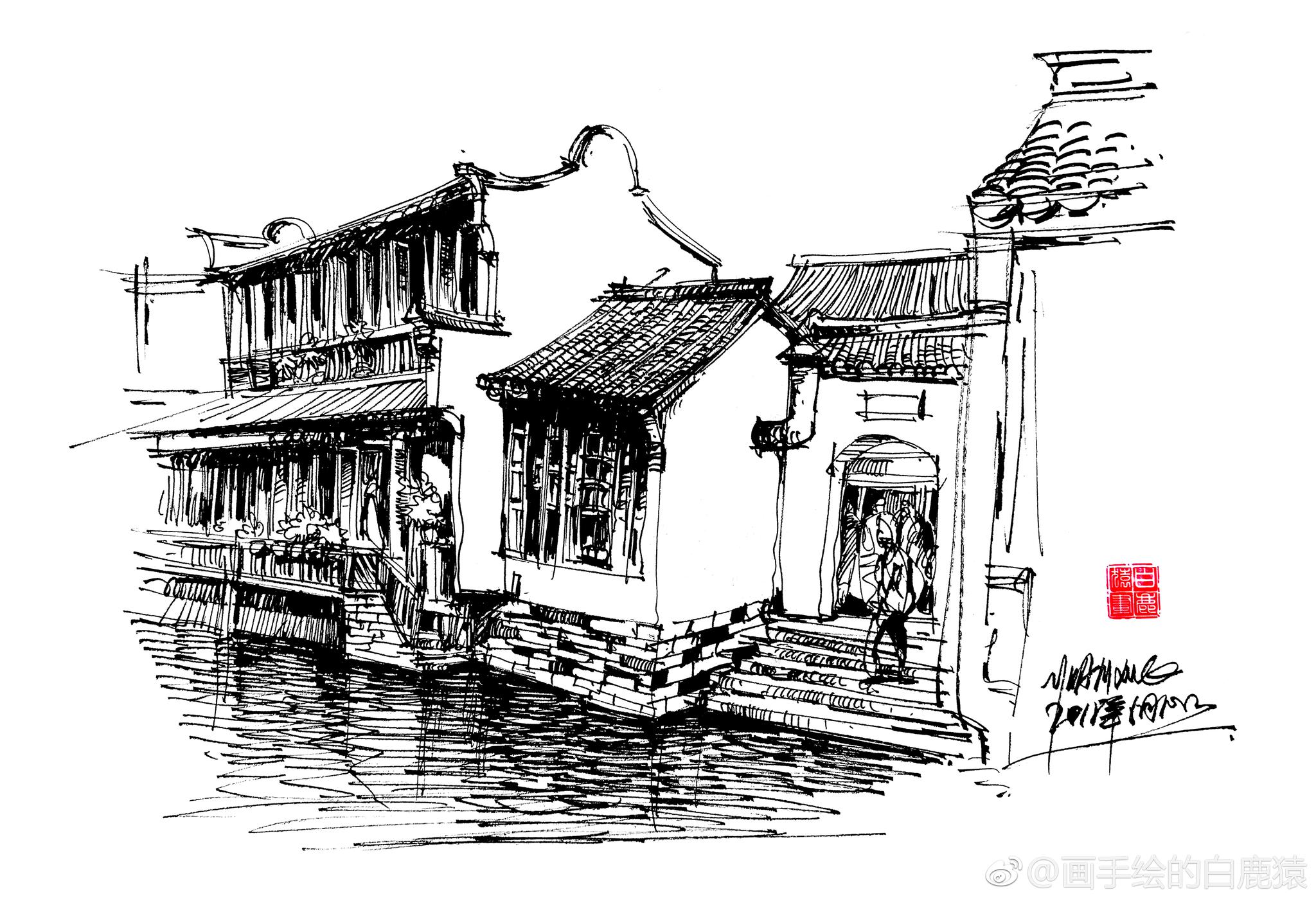 超强干货,分享最近画的一批中式建筑|干货|建筑|课程_新浪新闻