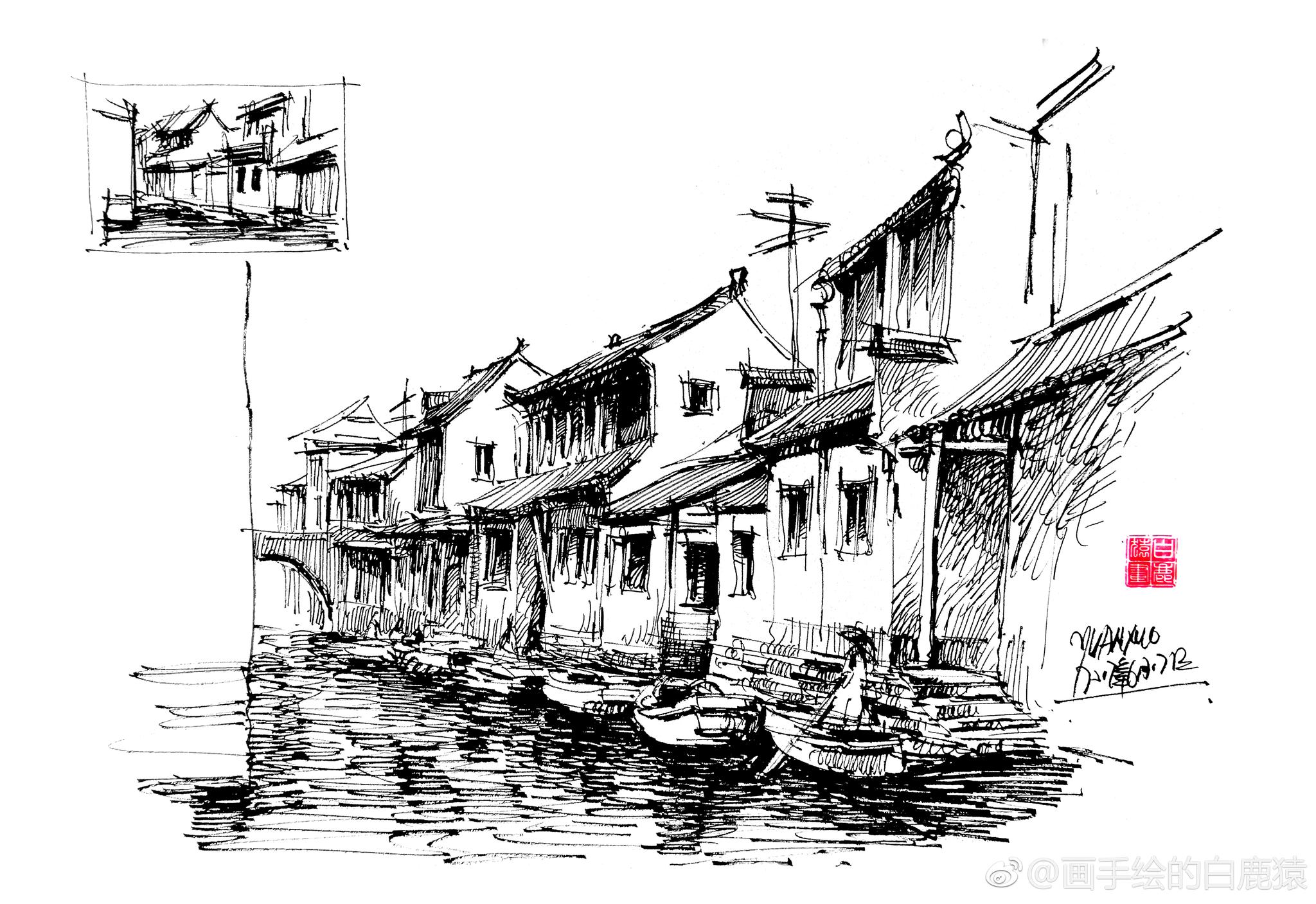 超强干货,分享最近画的一批中式建筑|干货|建筑|课程_新浪新闻