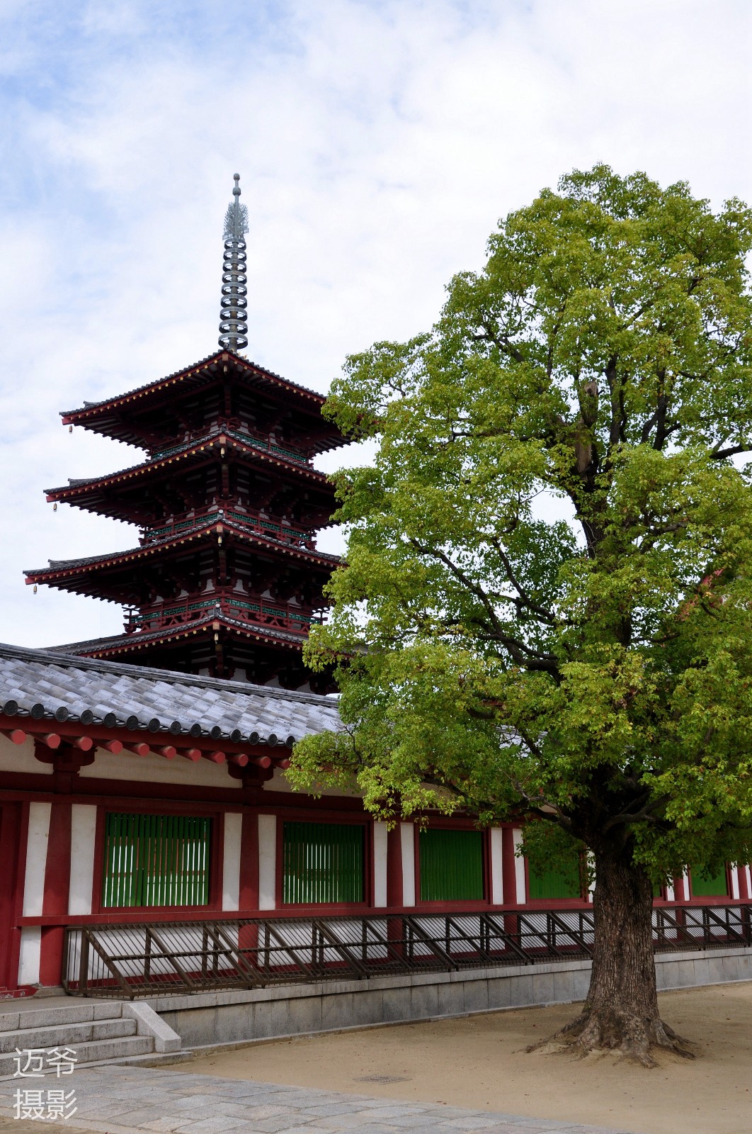 位于大阪的四天王寺是日本佛教最早的寺院原创摄影