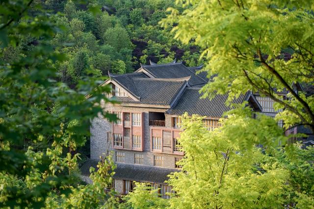 摄影/晓岚 涌泉书院的外观 云山房乡村艺术酒店则隐没在彩色森林里
