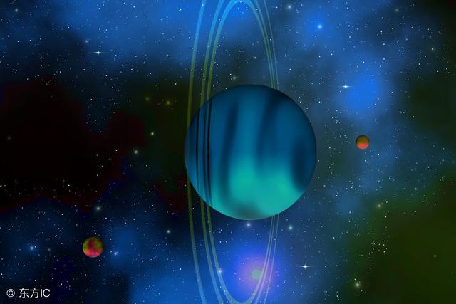 躺着奔跑的星球美丽的冰巨星天王星