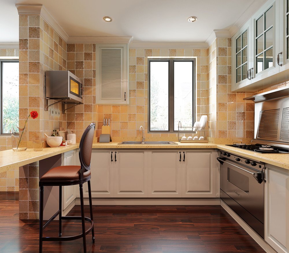 厨房装修效果图大全,时尚简洁实用,收纳空间大,总有一款适合你