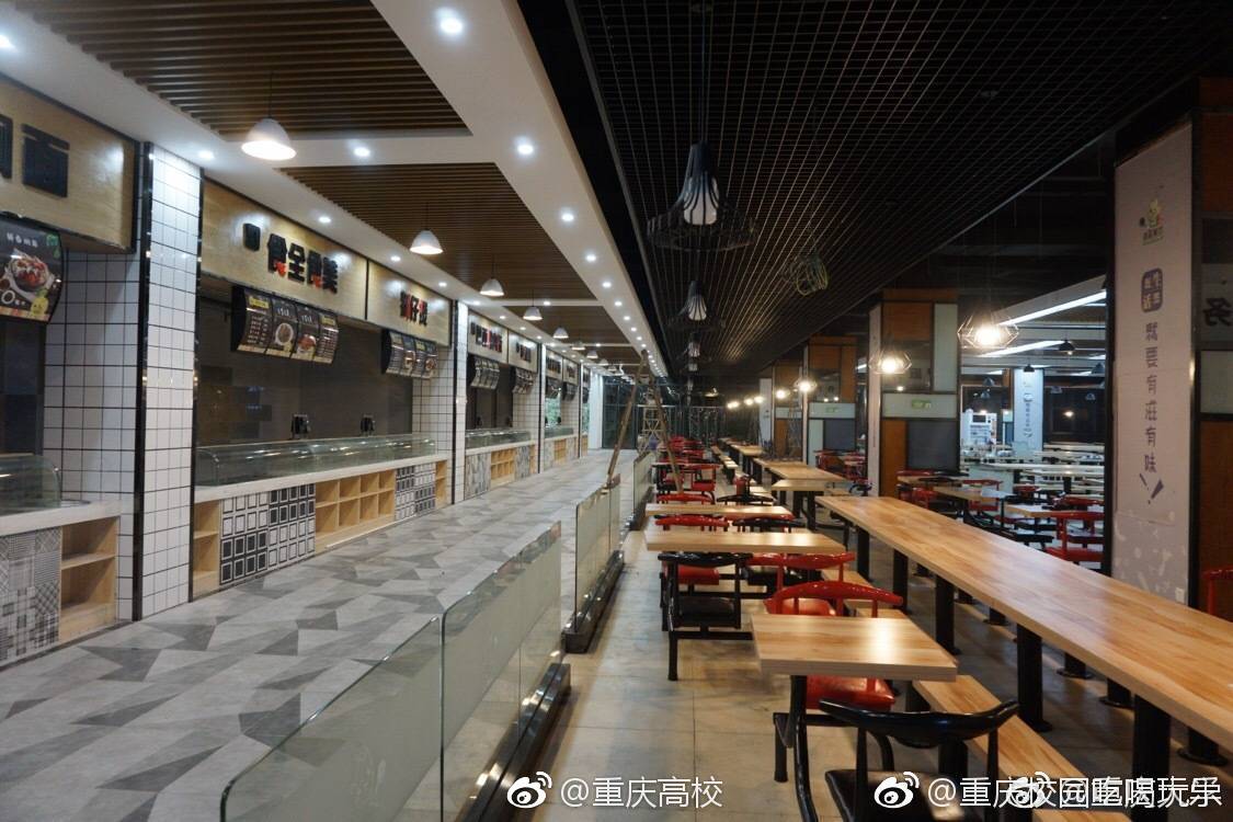 网友投稿,@重庆大学 翻修的食堂,也太好看了吧