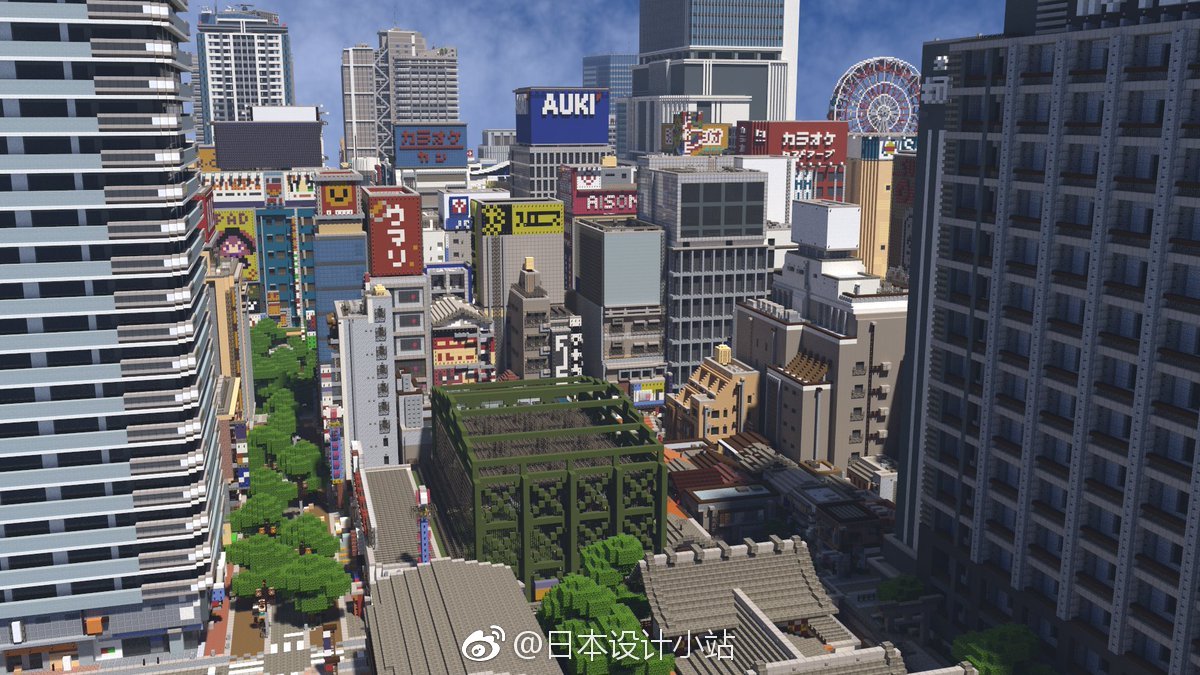 日本玩家花费近四年时间在 我的世界minecraft 中打造佐山市 日本玩家花费近四年时间在 我的世界minecraft 中打造佐山市