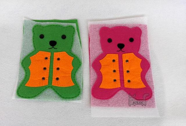 锻炼孩子系鞋带的玩具不织布小熊教程图纸,幼儿园老师爸妈快收藏