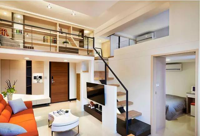 45㎡小户型华丽变身简约90平复式,全靠设计师的魔术手!