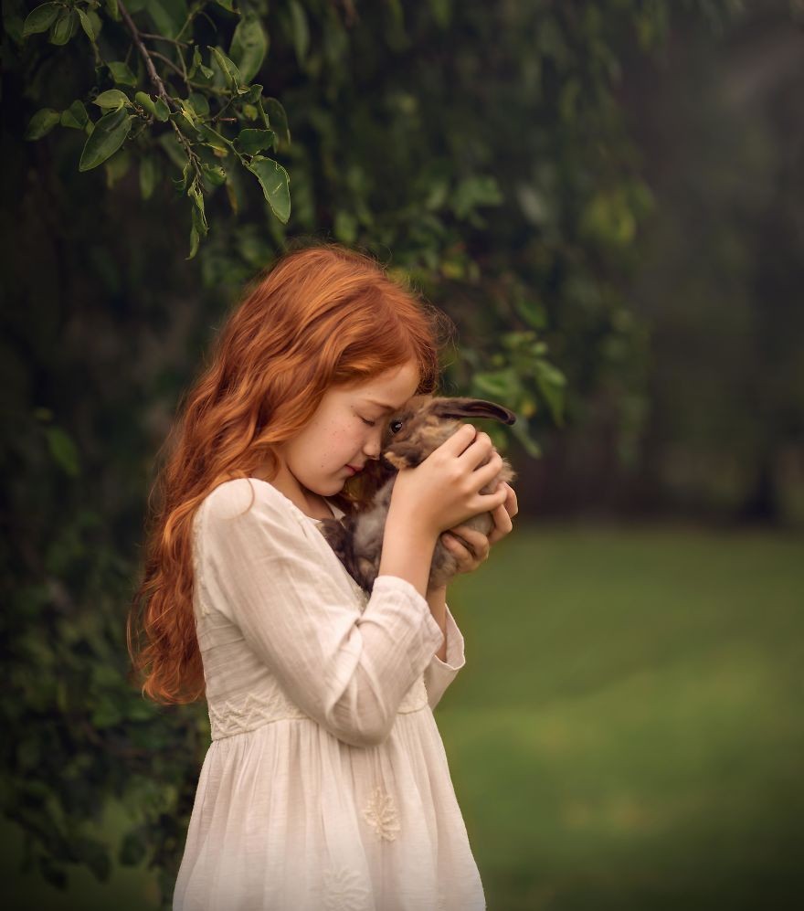 孩子和动物在一起才是最快乐的时光