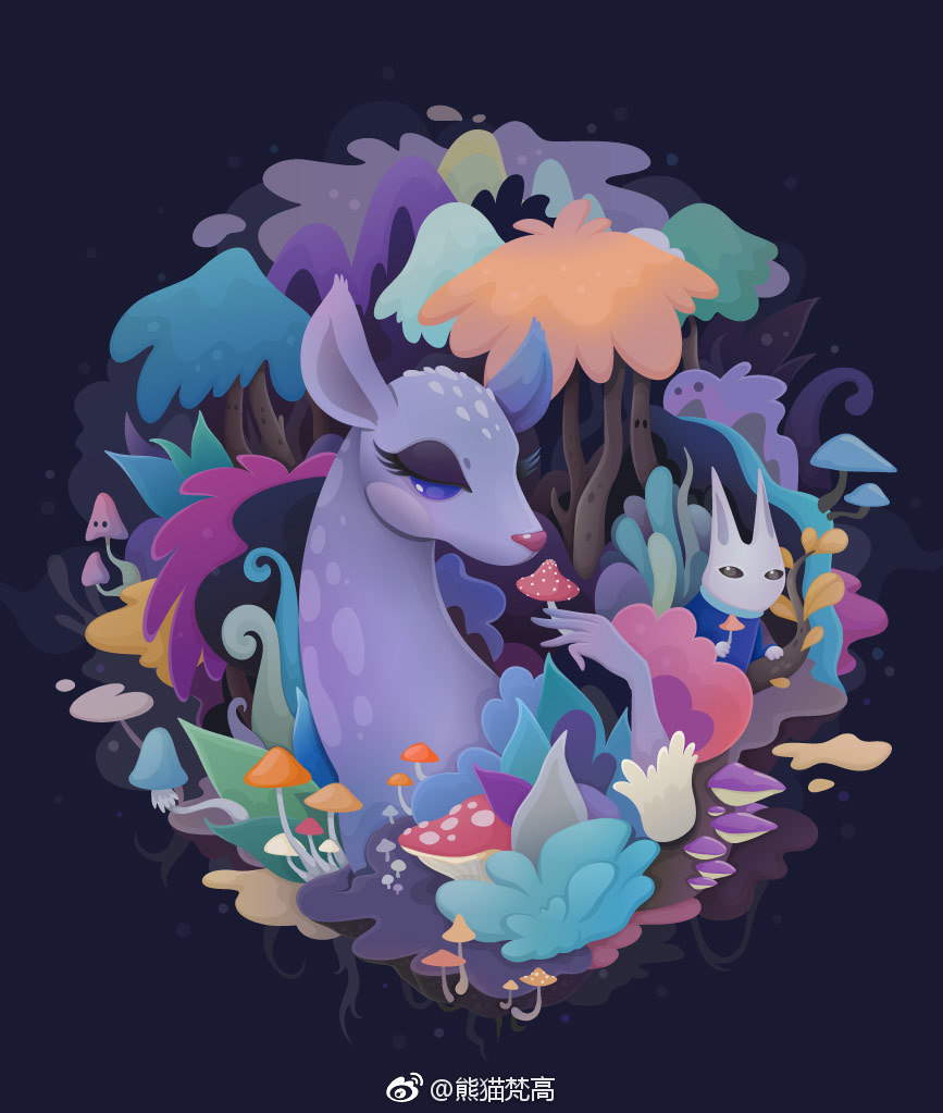 作者是来自俄罗斯的插画家设计师zutto其插画作品富有创造力的想象力