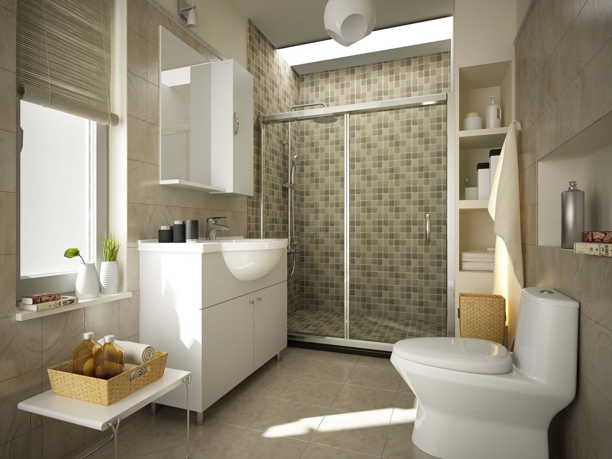 能平衡卫生间的阴阳能量毛病的卫浴洁具摆放 1洗手台设在卫生间门外