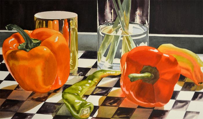 水彩大师凯柔的细腻质感和光影静物作品赏析