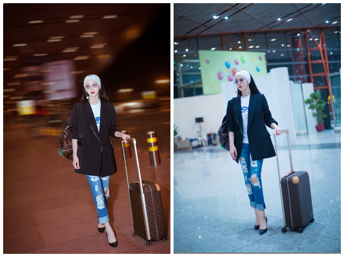 范冰冰白色发带亮相机场启程戛纳电影节 网友调侃:像梅超风