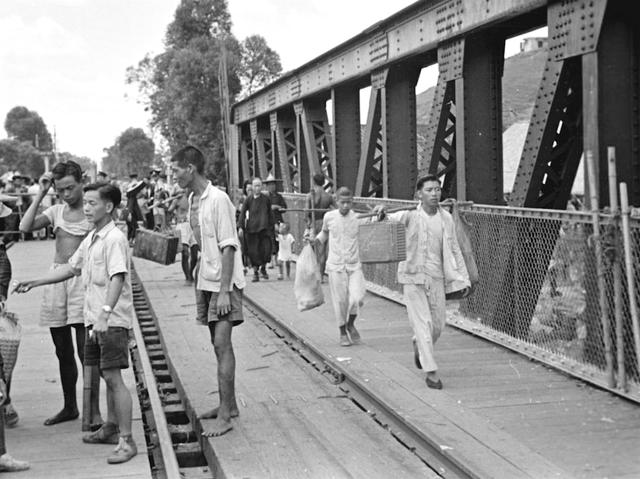 广九铁路1955年位置特殊的罗湖桥