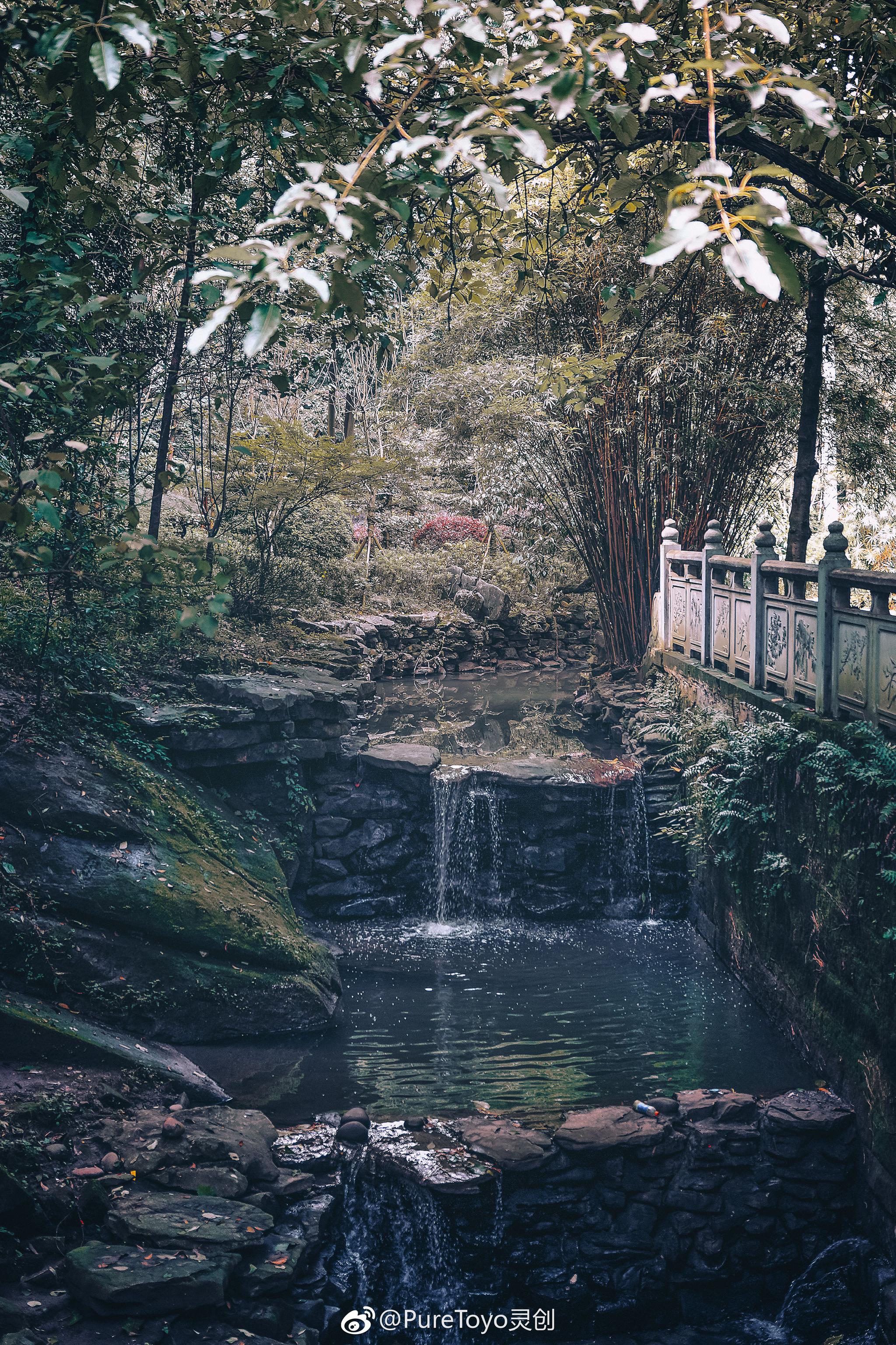 夏之华岩,依山傍水,碧荷生幽泉,静心幽邃