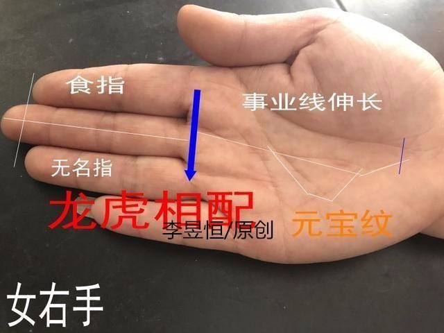 第二,小指过三关:小指的长度超过无名指的第三节,一般代表运势顺畅