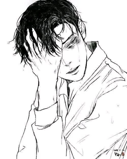 动漫男头高冷帅气如你