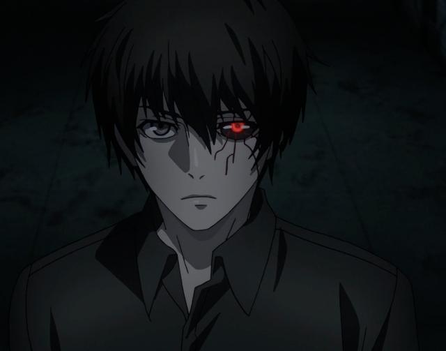 真正的金木研才出现,这次金木研的形象简直变成了夜神月,一头黑发