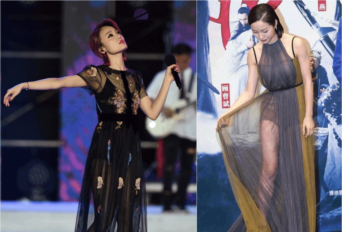 同样是穿透视装 容祖儿被赞性感, 她却被要求打马赛克