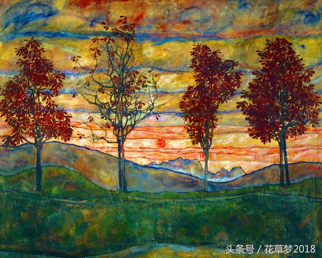 埃贡席勒风景画