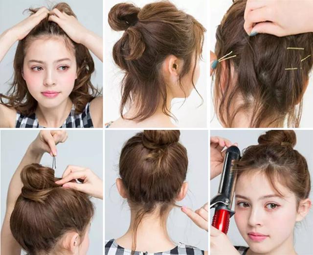 2018丸子头才是最美扎发,明星们都在扎,长,短发都适合|景甜|短发|洗眼