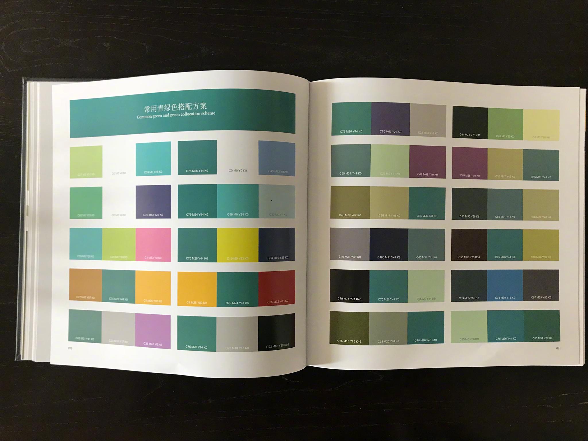 刚收到朋友新出的一本书国际标准四色印刷配色手册