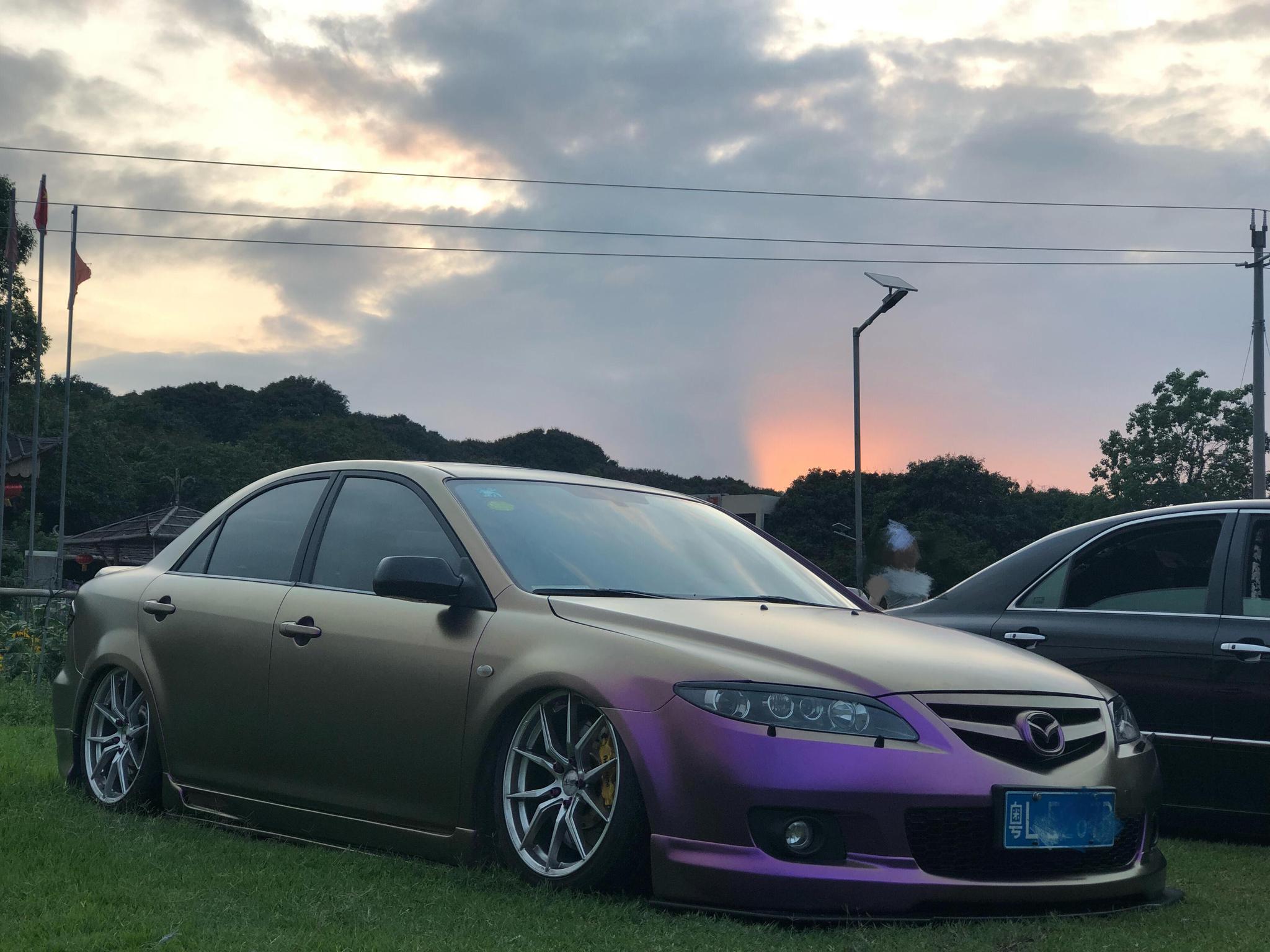 惠州车友打造骚紫低趴马6,开在路上满满的都是回头率!-新浪汽车