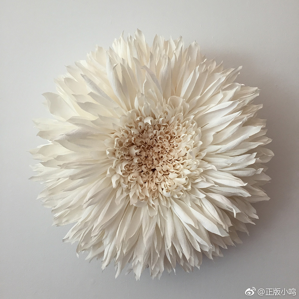 tiffanie turner剪下了数千个碎纸片制作成花朵