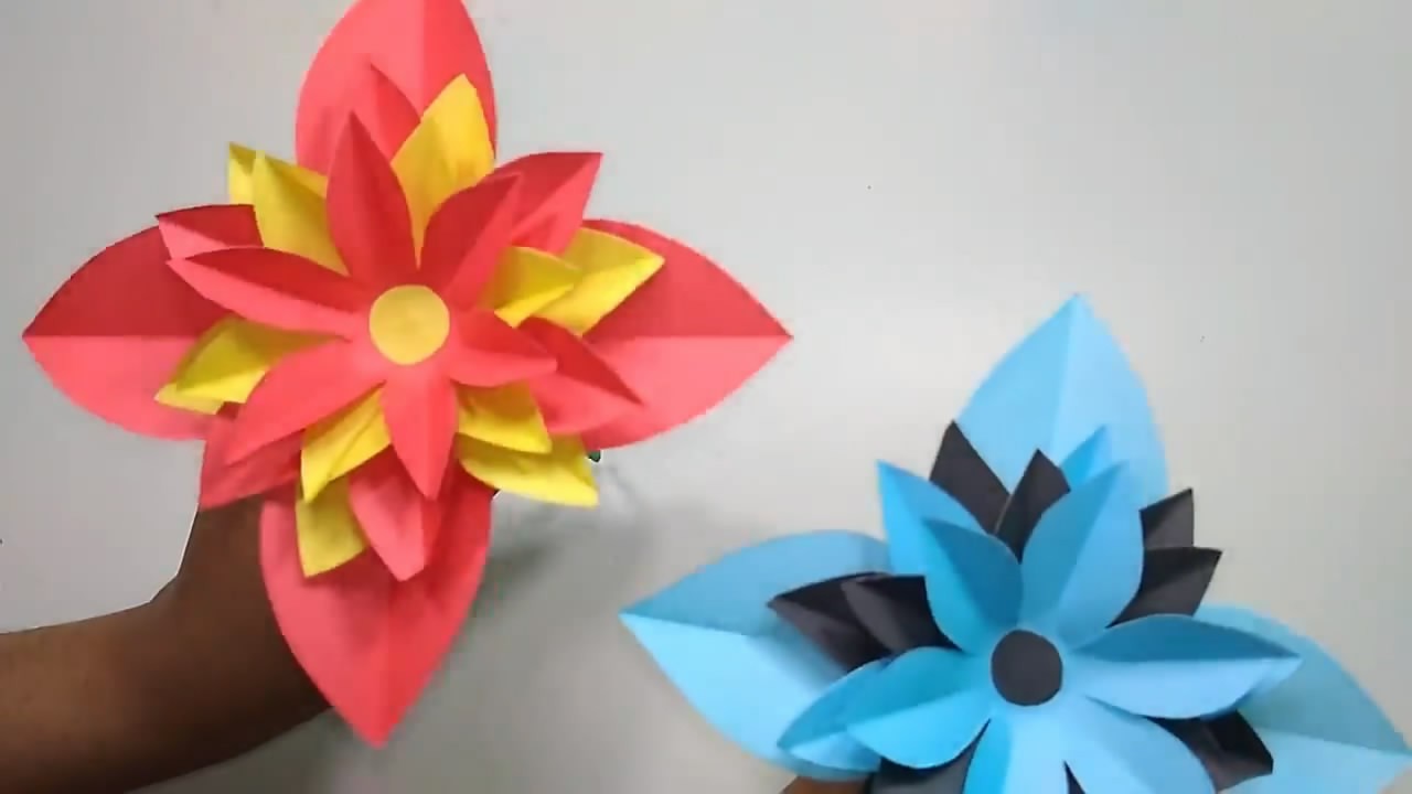创意纸花diy立体纸花06的制作方法手工难度2颗星