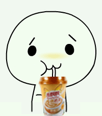 可爱卖萌动态喝饮料表情包