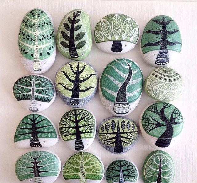 手绘石头画,太美了