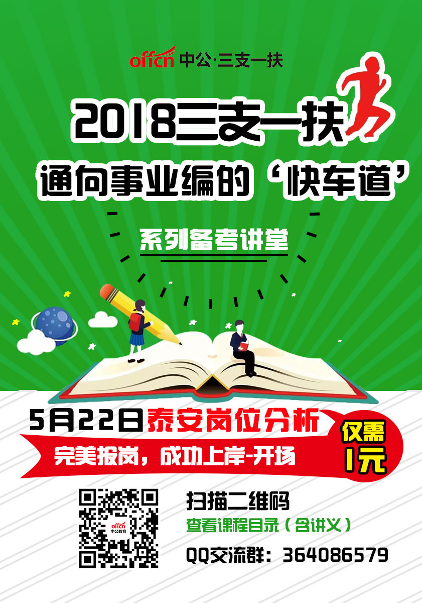 三支一扶报名指导讲座!