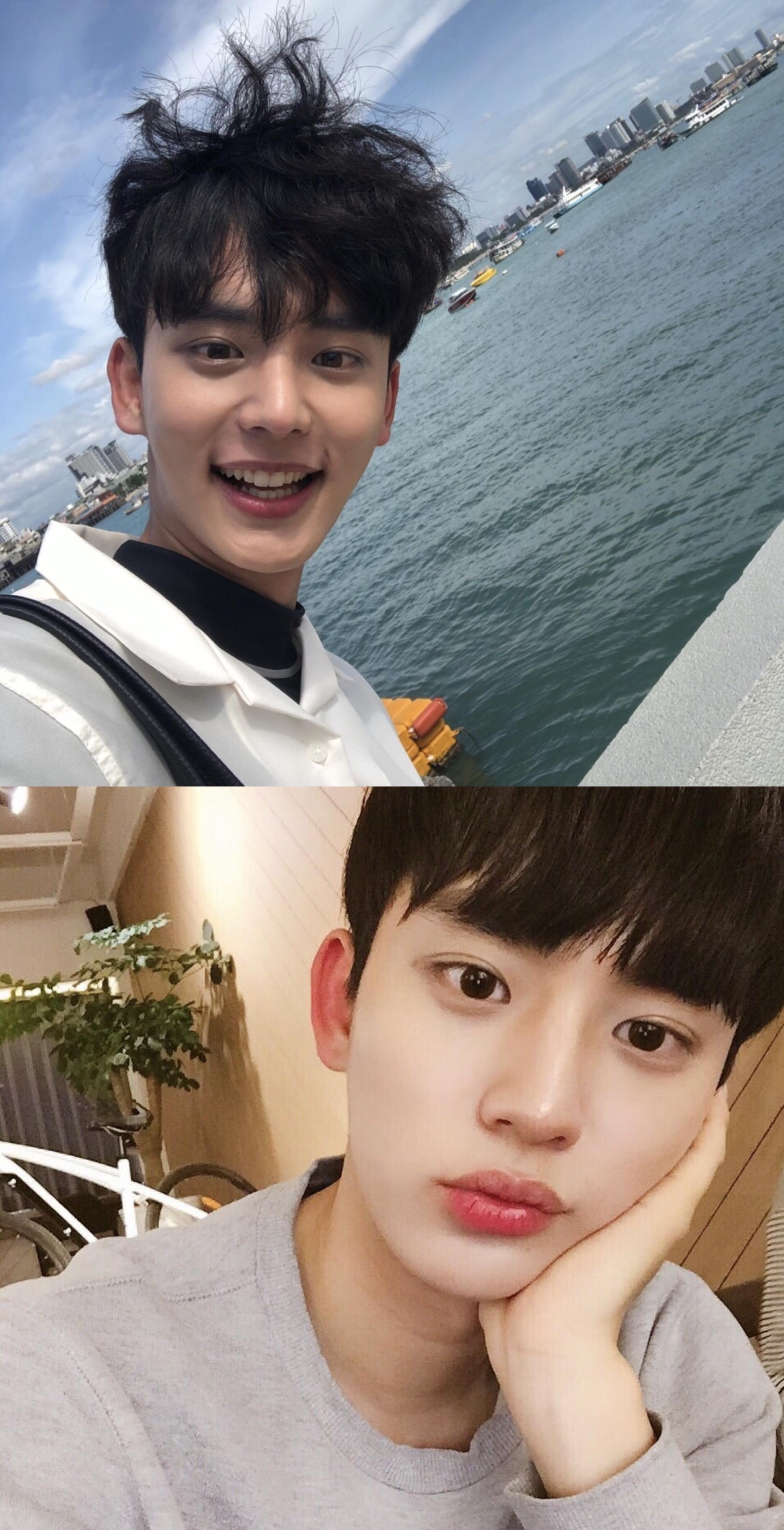 可爱的韩国小哥哥笑起来真的是非常耀眼了