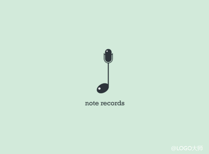 一组以音乐符号为元素的灵感logo设计