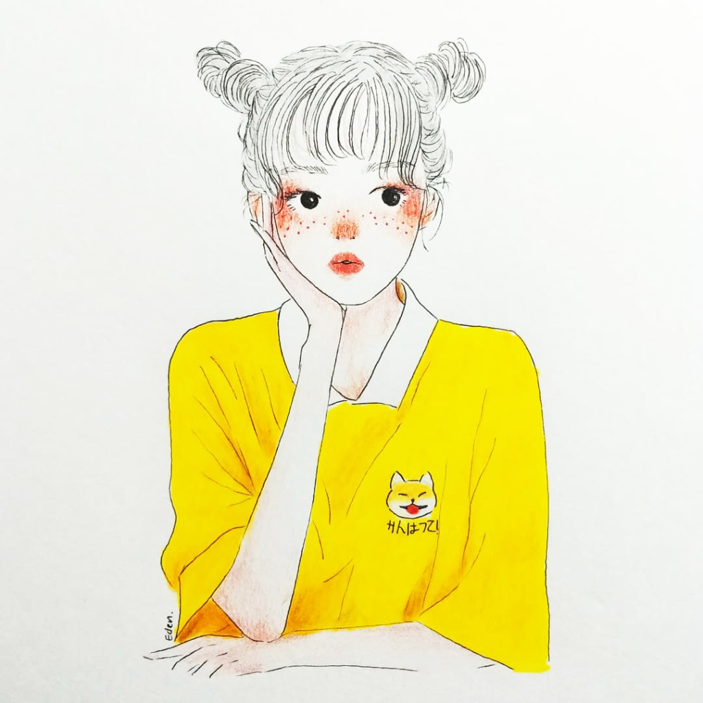 做一个可爱的雀斑女孩儿 | 马来西亚插画师 eden