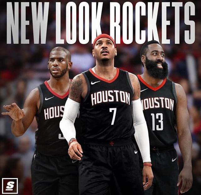 妥了!各大美媒晒火箭三巨头照片!安灯泡组合实力怎么样?