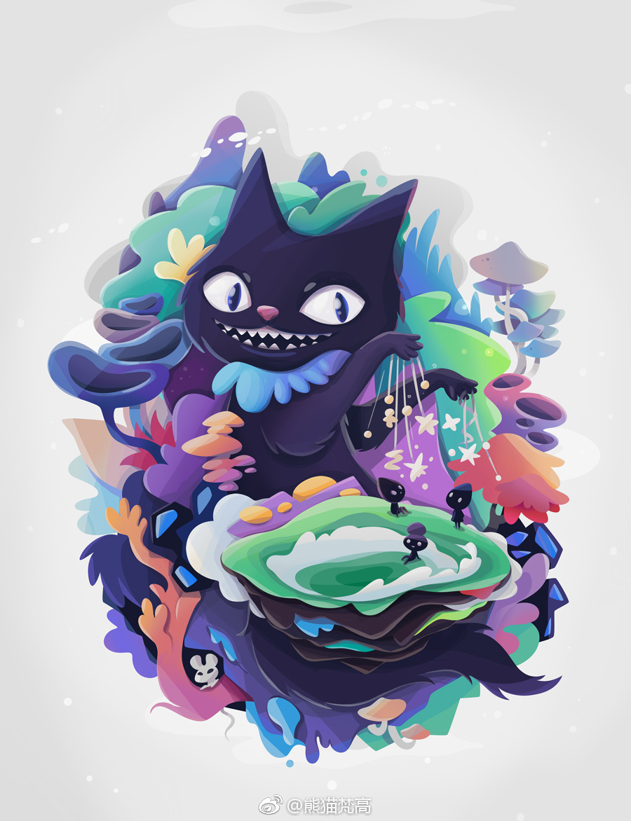 作者是来自俄罗斯的插画家设计师zutto其插画作品富有创造力的想象力