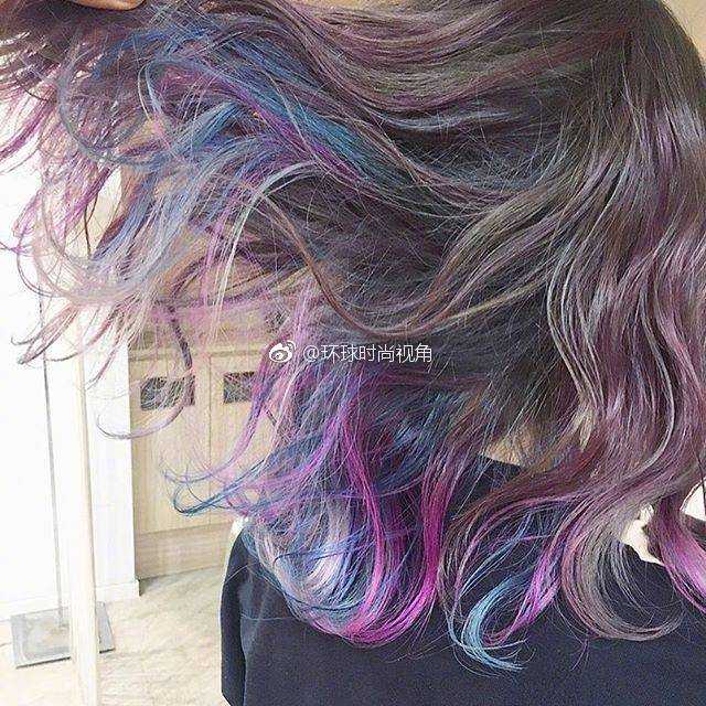 超级炫酷の彩色头发挑染
