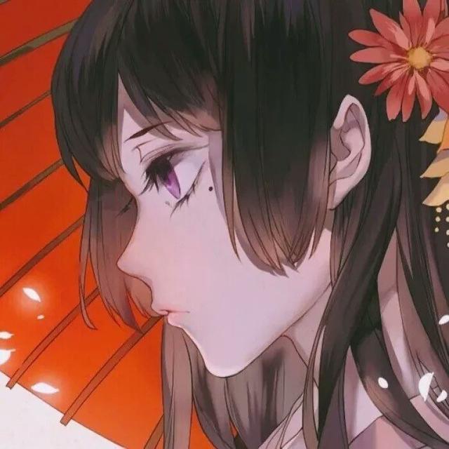 古风动漫风女生头像今日比昨日更爱你一点了呢