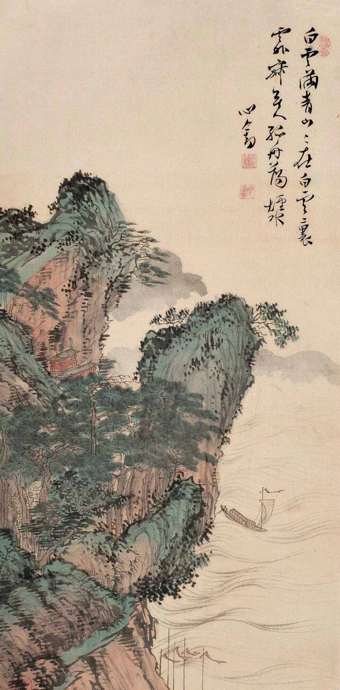 溥儒山水画欣赏