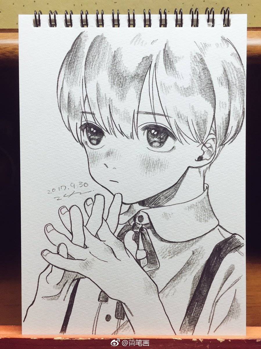 小正太铅笔画可爱的男孩纸byneguko92