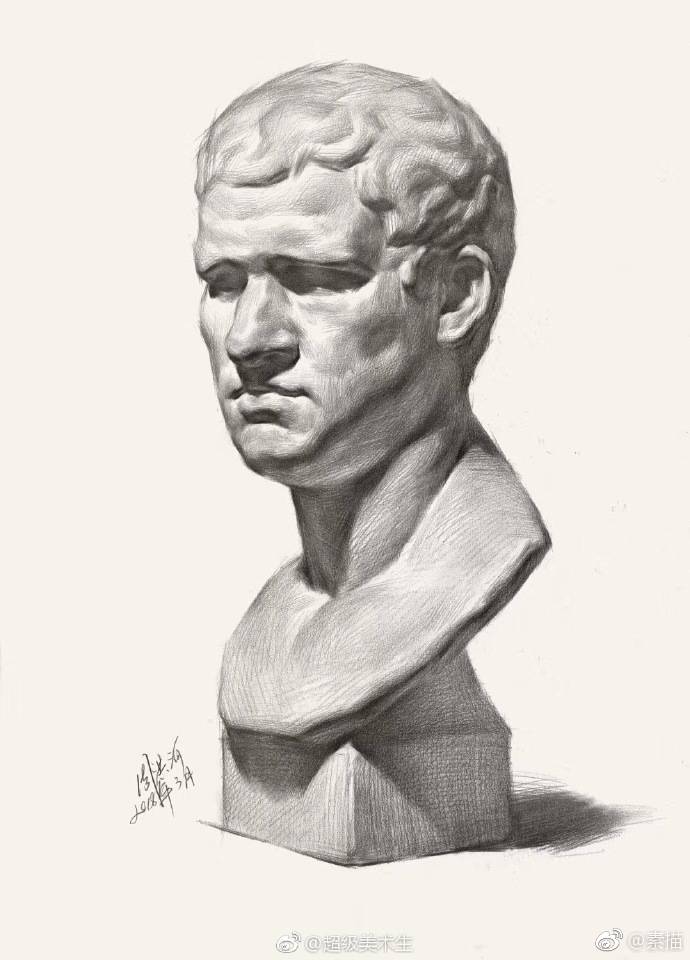 画素描石膏是画素描头像之前的必经过渡