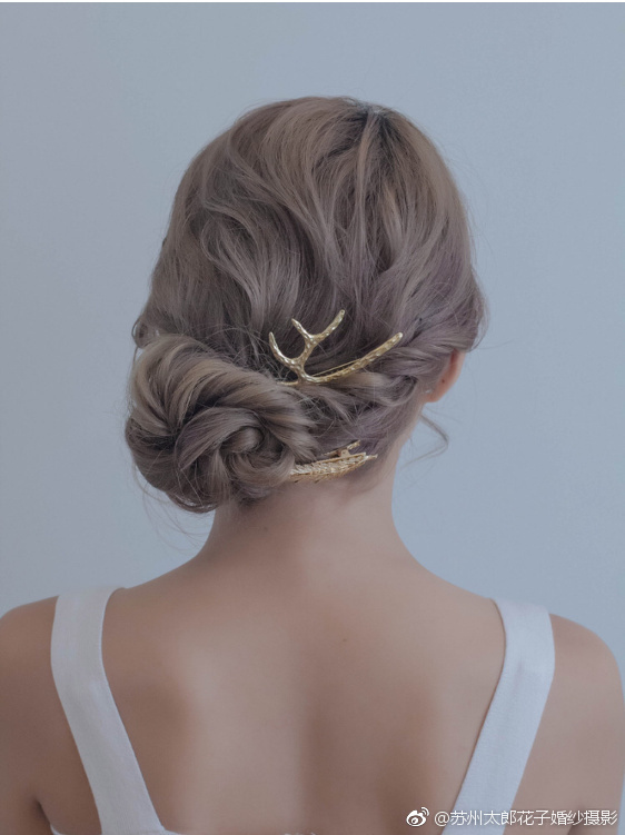 9款森系新娘发型,仙气十足