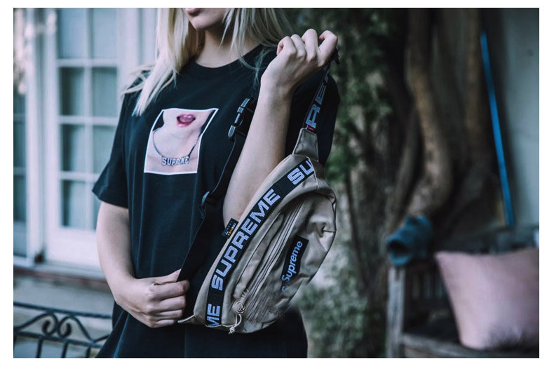 supreme 18ss necklace tee项链嘴唇女孩t恤让你回头率爆满!