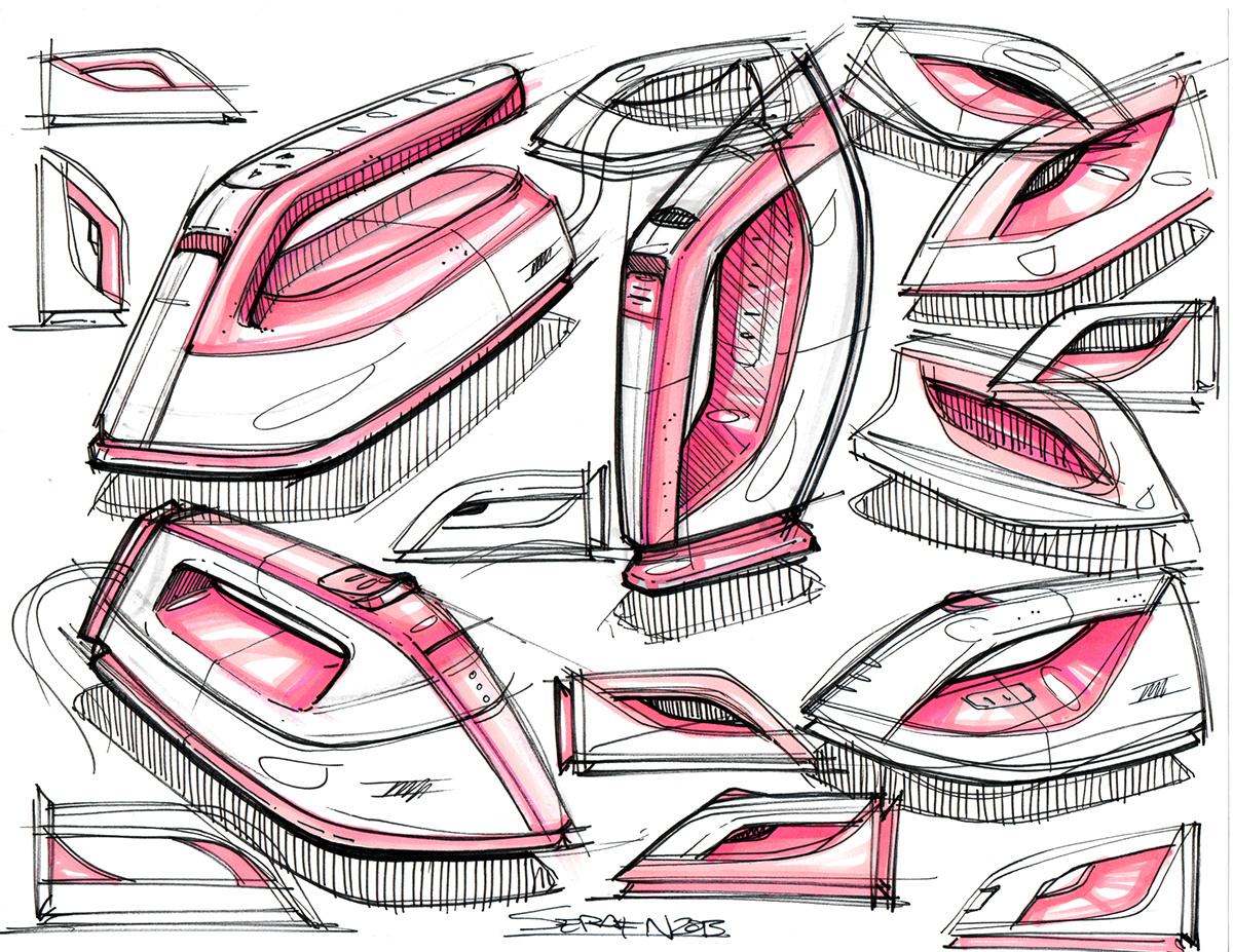 一组工业设计图稿