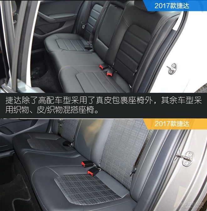 自媒体 正文 捷达除了高配车型采用了真皮包裹座椅外,其余车型采用