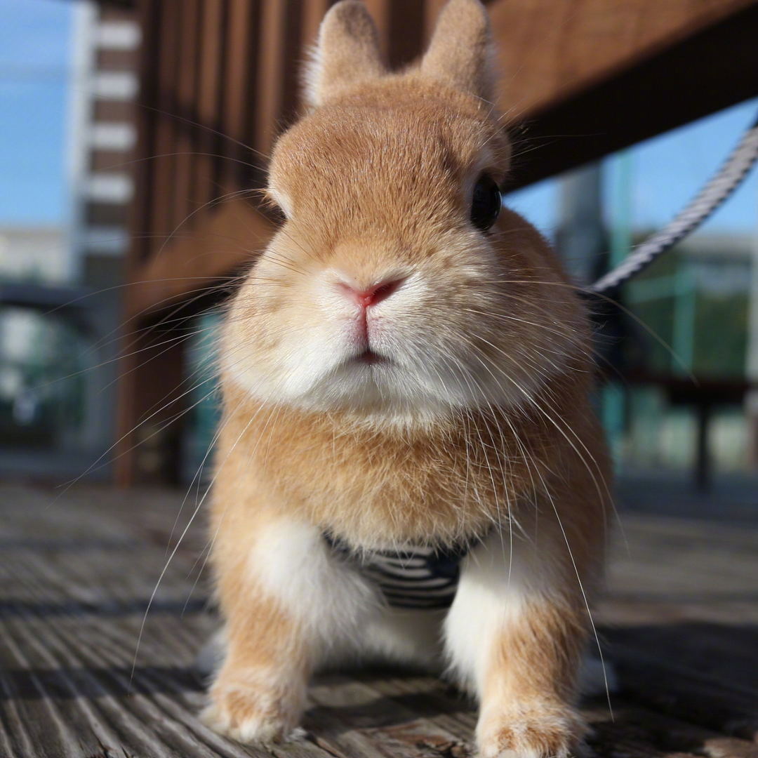 霓虹的兔兔peter(蓝孩),小脸有些婴儿肥,好想捏