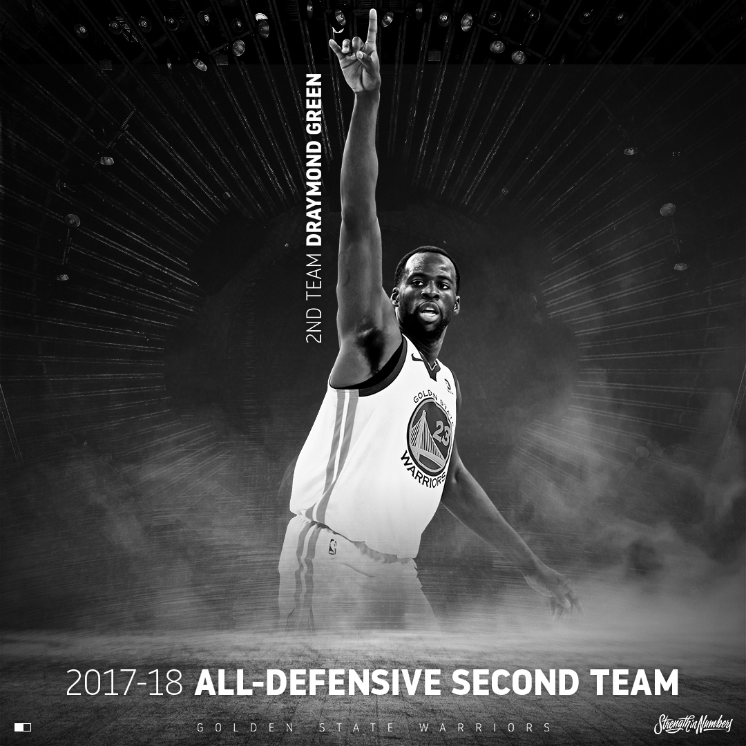 追梦入选2017-2018赛季NBA最佳防守阵容二阵