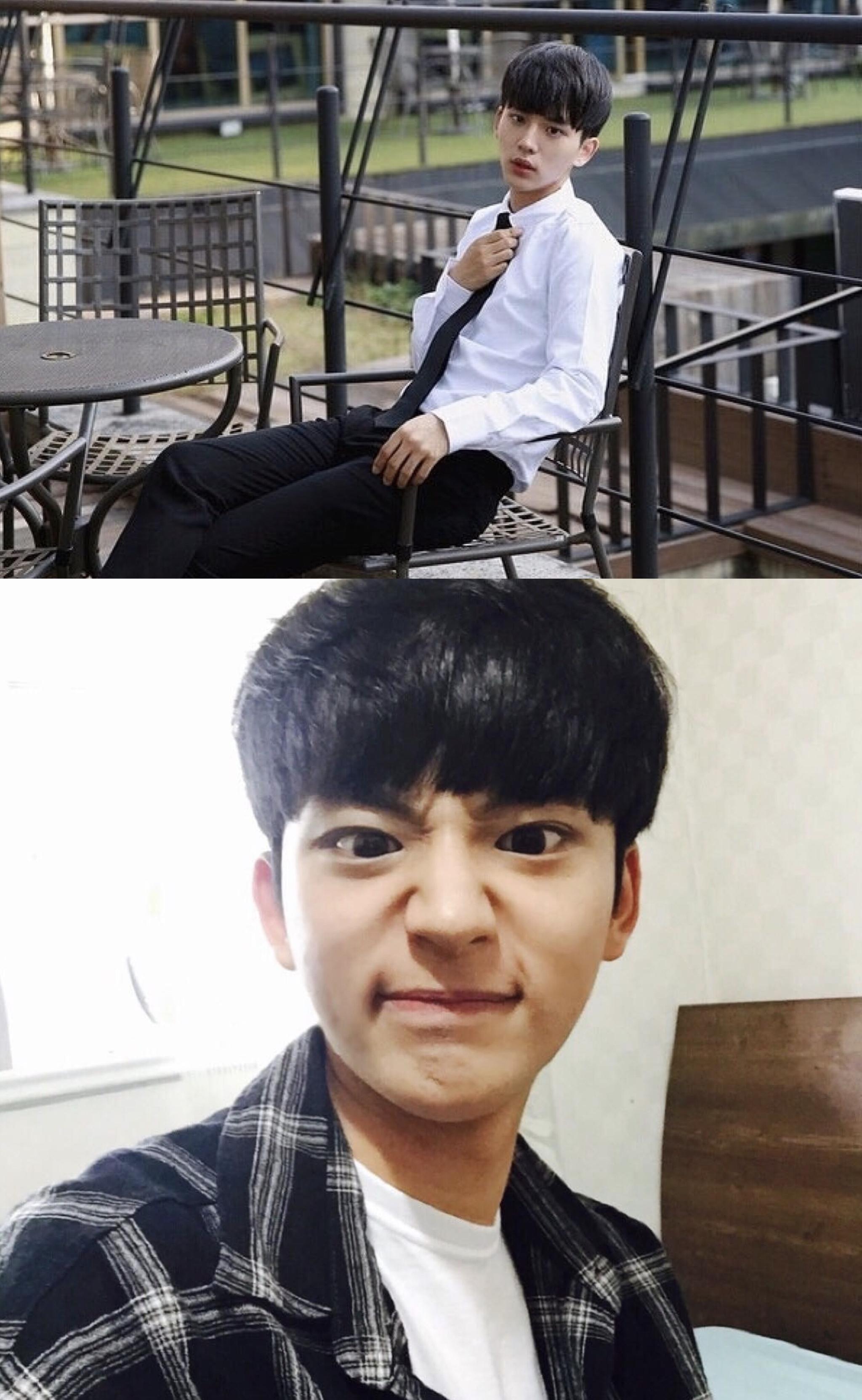 可爱的韩国小哥哥笑起来真的是非常耀眼了