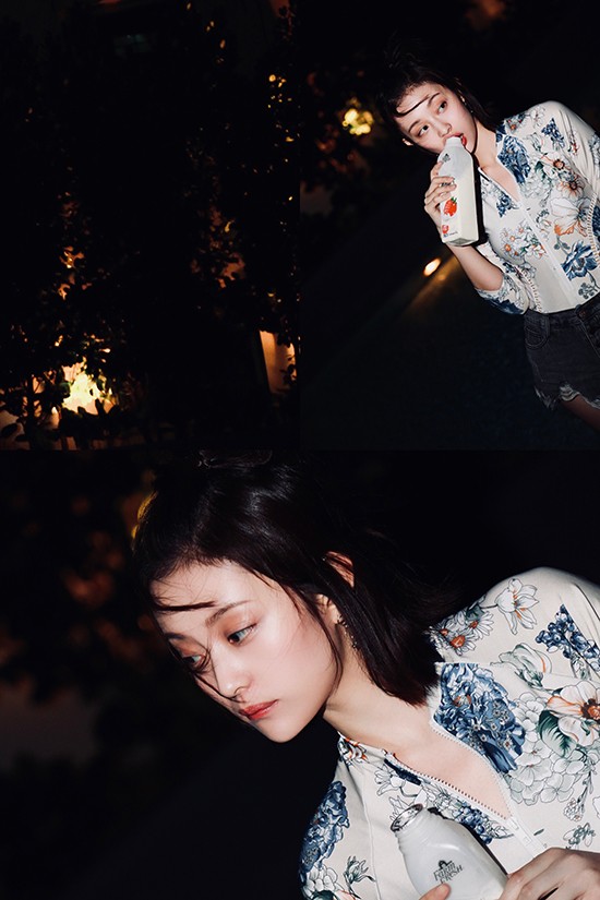 盖玥希曝光随性写真 精灵少女的暗黑系律动|盖玥希